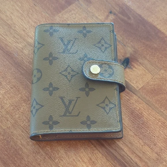 LV monogram agenda wallet in Brown and Dark Brown - Picture 1 of 10